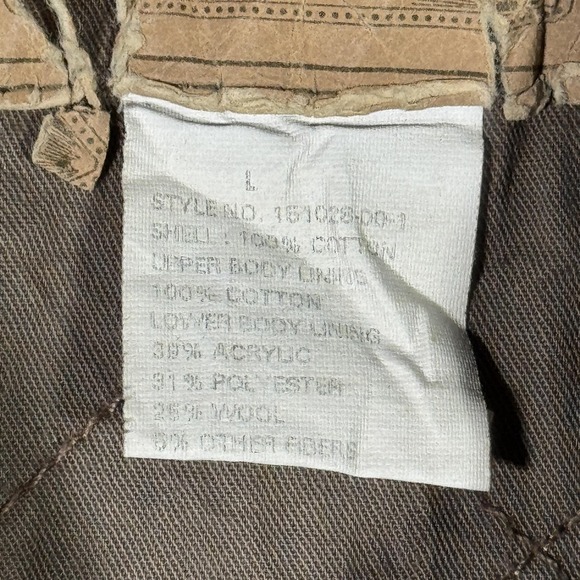 Vintage Gap Denim Coat Mens Large Gray Wool Lined Chore Barn Plaid Relaxed - Picture 5 of 10